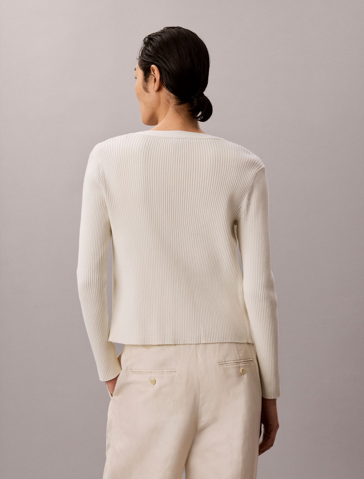 Calvin Klein Cotton Rib Cardigan and Tank Set