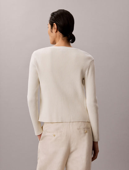 Calvin Klein Cotton Rib Cardigan and Tank Set