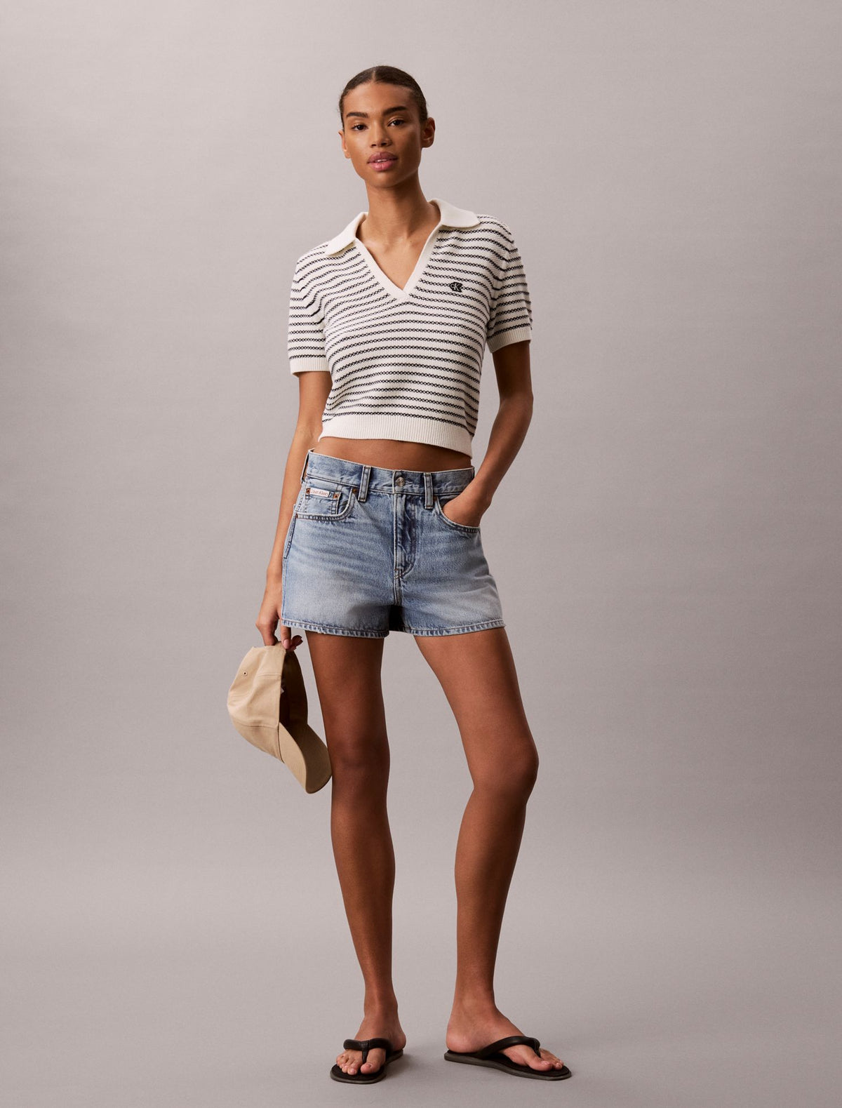 Calvin Klein Striped Stitch Polo Shirt