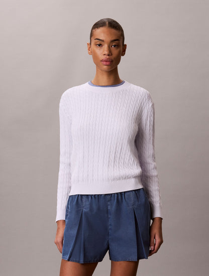 Calvin Klein Cotton Cable Knit Sweater