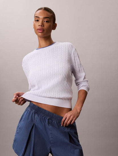 Calvin Klein Cotton Cable Knit Sweater