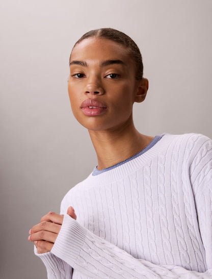 Calvin Klein Cotton Cable Knit Sweater