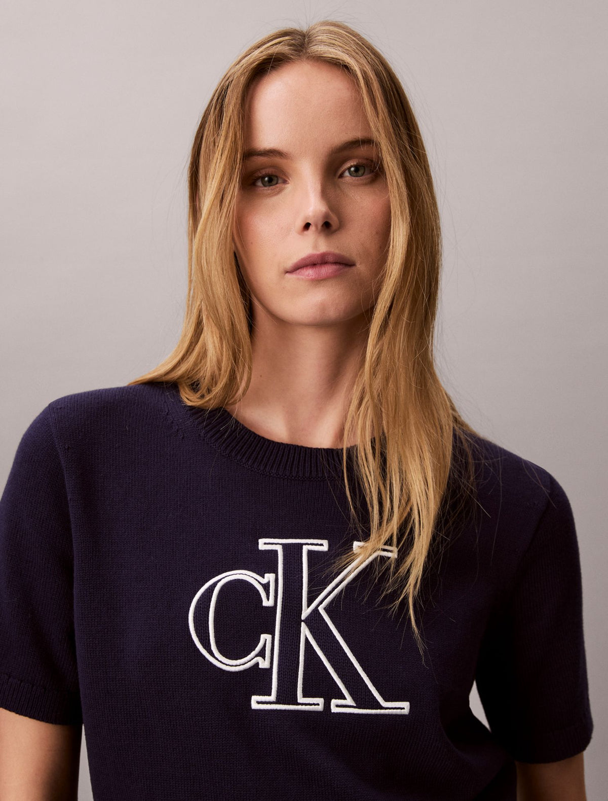 Calvin Klein Monogram Cropped Sweater