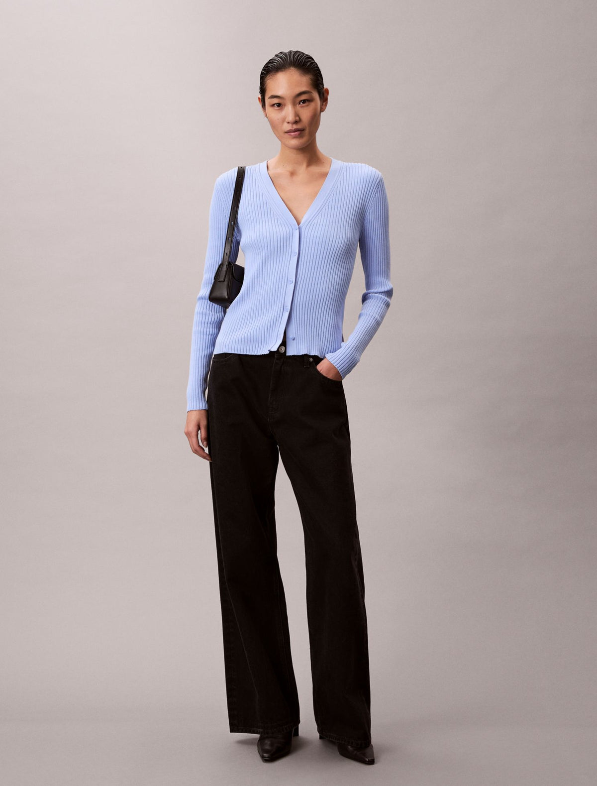 Calvin Klein Smooth Variegated Rib Sweater Cardigan