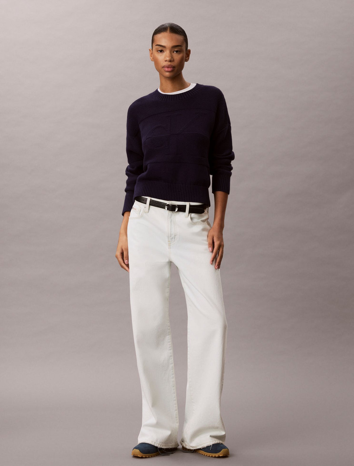 Calvin Klein Textured Monogram Relaxed Sweater