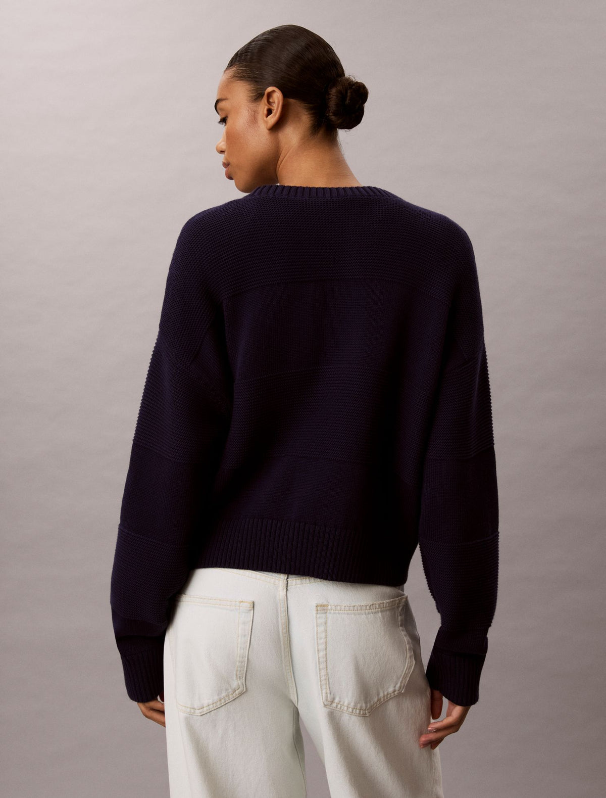 Calvin Klein Textured Monogram Relaxed Sweater