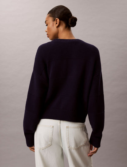 Calvin Klein Textured Monogram Relaxed Sweater