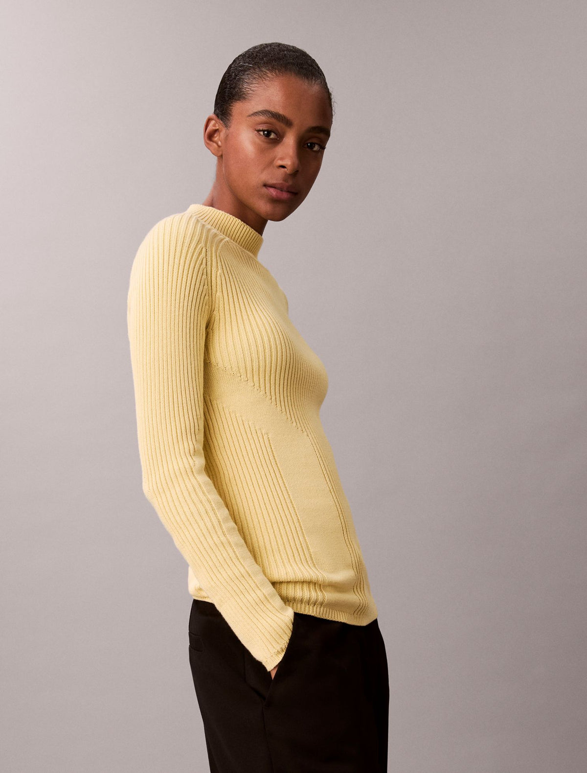 Calvin Klein Cotton Rib Slim Sweater