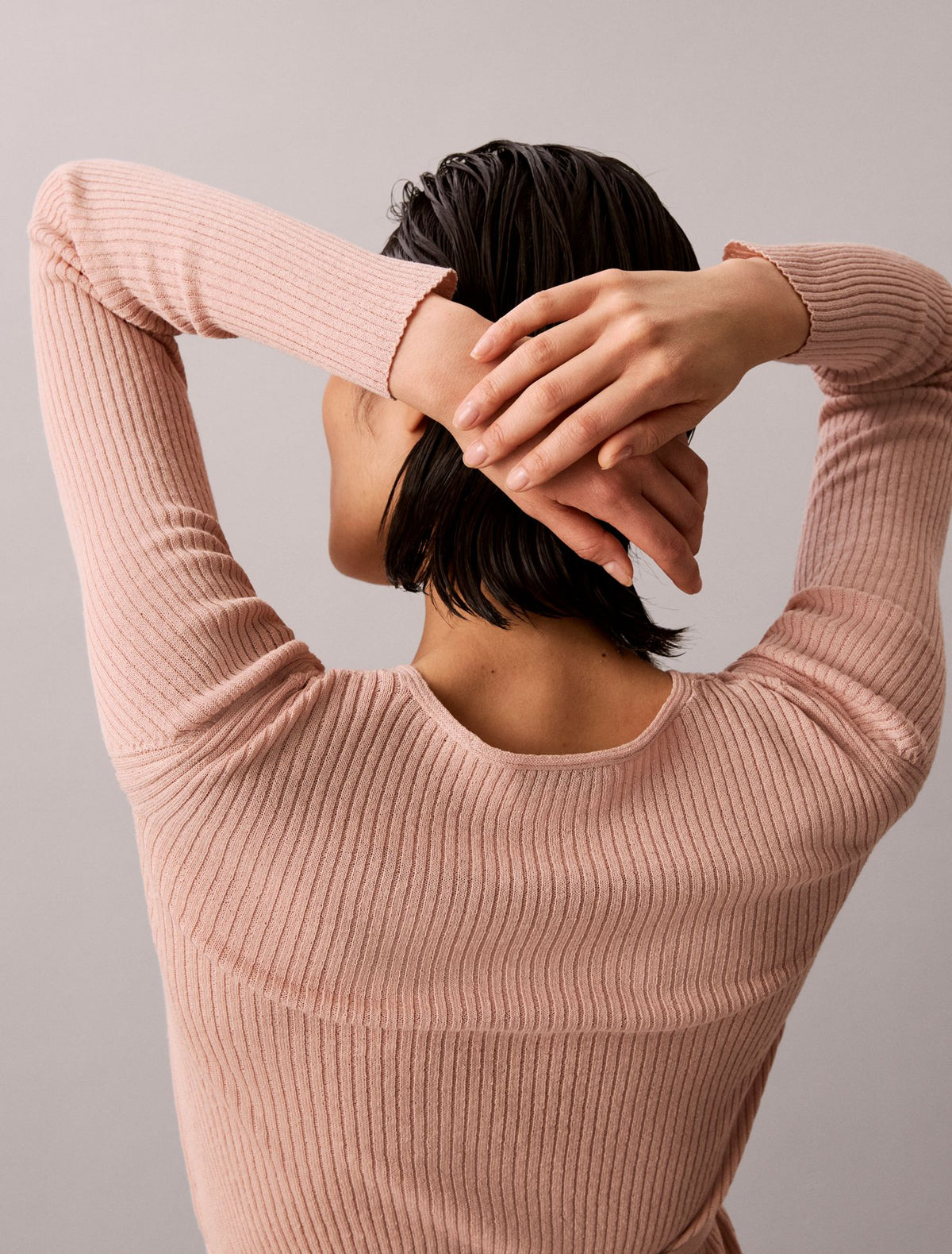 Calvin Klein Linen Blend Wrap Sweater