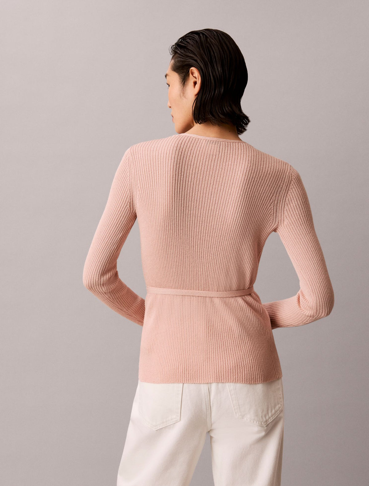 Calvin Klein Linen Blend Wrap Sweater