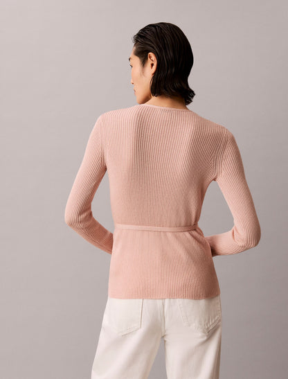Calvin Klein Linen Blend Wrap Sweater