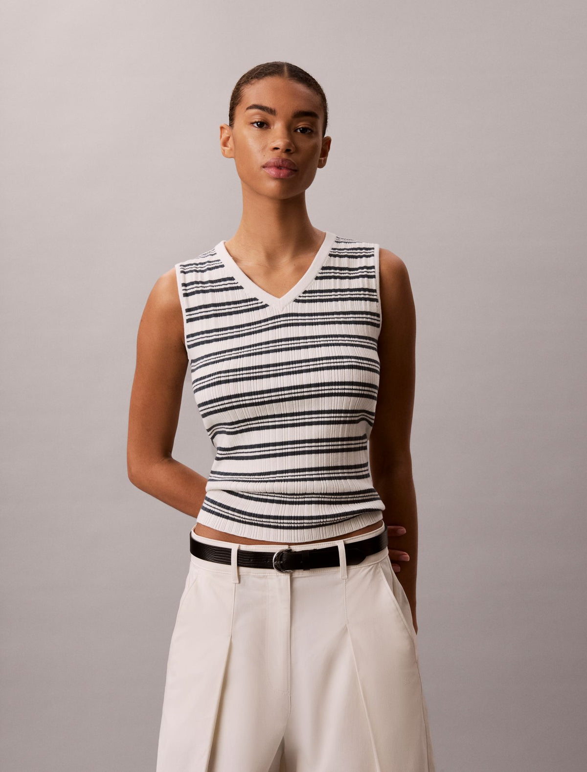 Calvin Klein Rib V-Neck Tank Top
