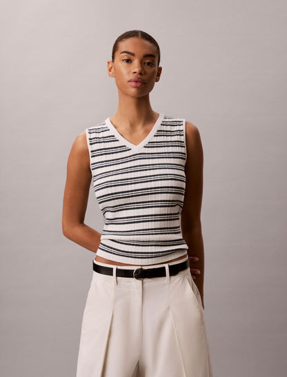 Calvin Klein Rib V-Neck Tank Top