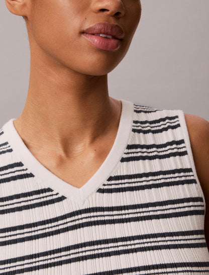 Calvin Klein Rib V-Neck Tank Top