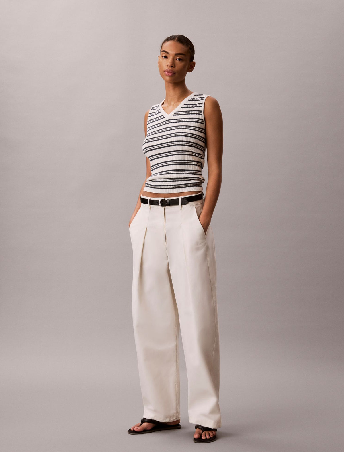 Calvin Klein Rib V-Neck Tank Top