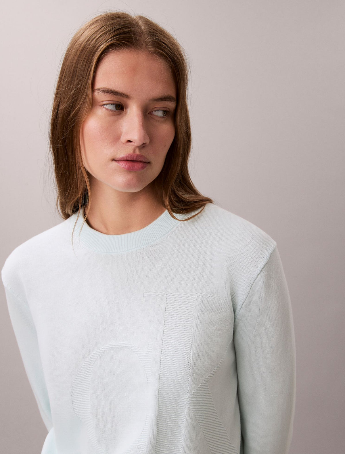 Calvin Klein Smooth Cotton Monogram Sweater