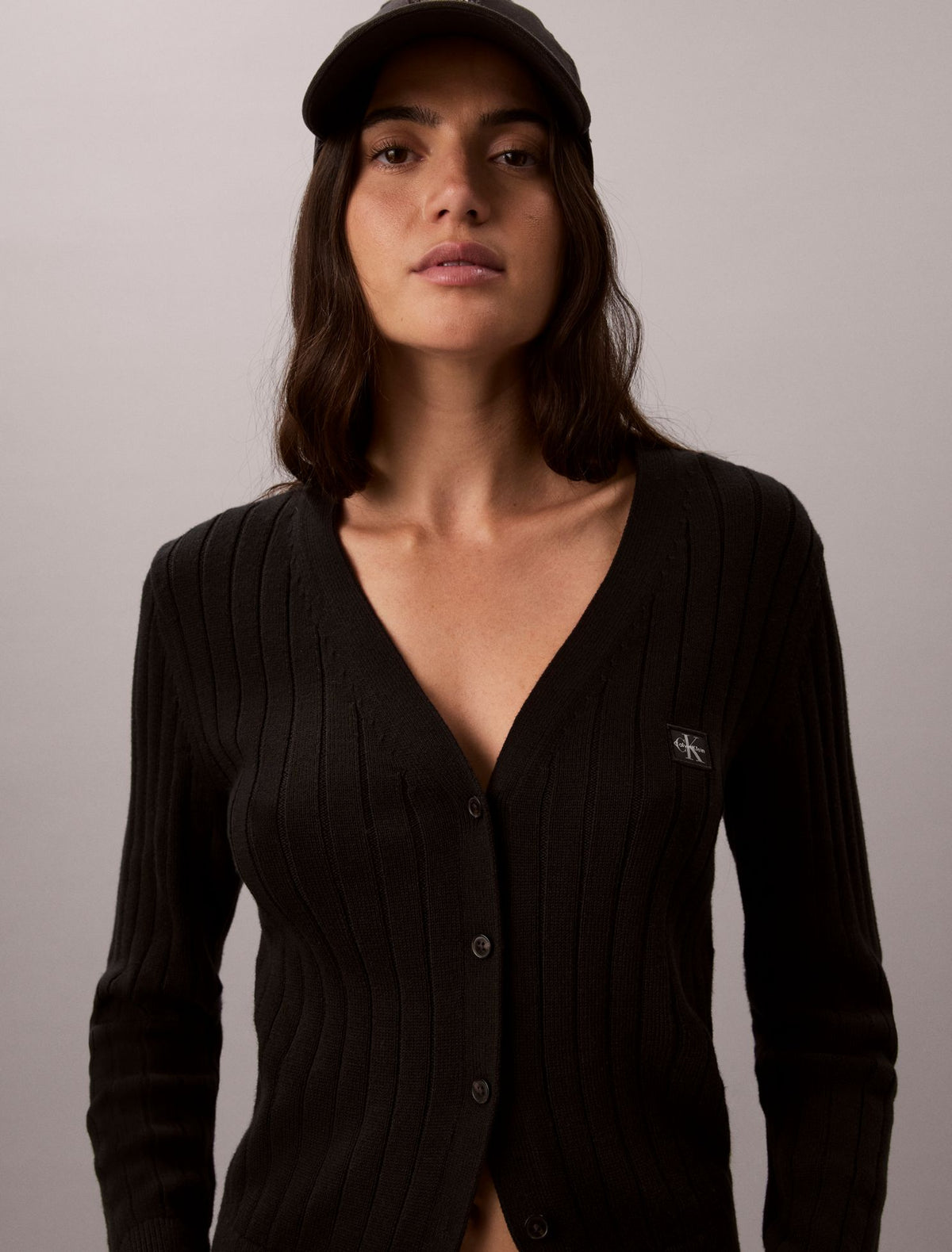 Calvin Klein Woven Monologo Cardigan