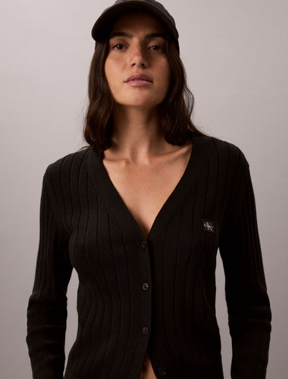 Calvin Klein Woven Monologo Cardigan