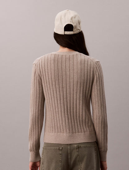 Calvin Klein Woven Monologo Cardigan