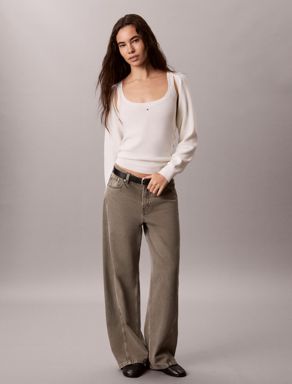 Calvin Klein 2-In-1 Cardigan Tank Set