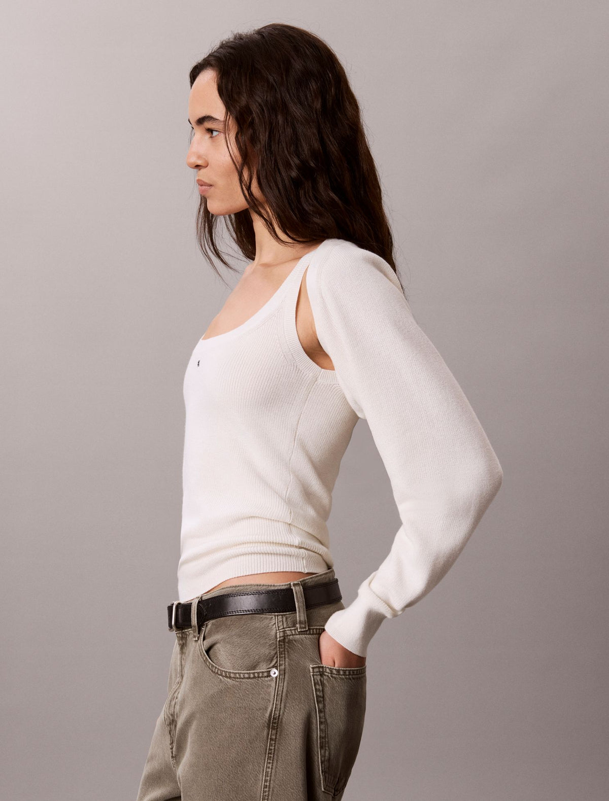 Calvin Klein 2-In-1 Cardigan Tank Set