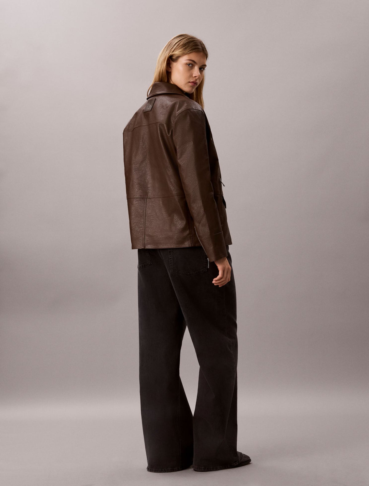 Calvin Klein Faux Leather Motorcycle Jacket
