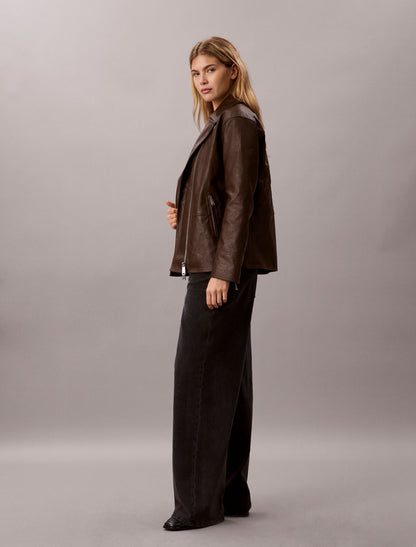 Calvin Klein Faux Leather Motorcycle Jacket