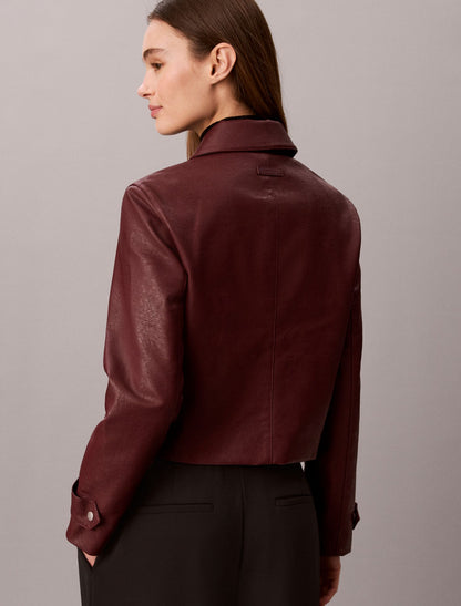 Calvin Klein Faux Leather Moto Jacket