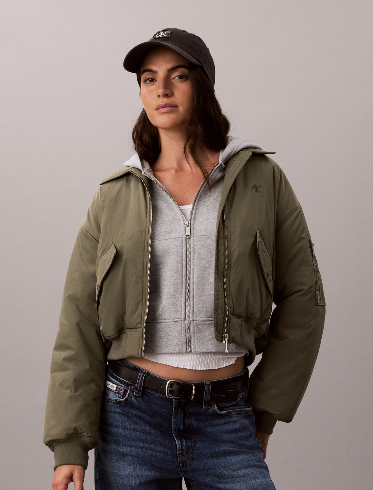 Calvin Klein Nylon Padded Bomber Jacket