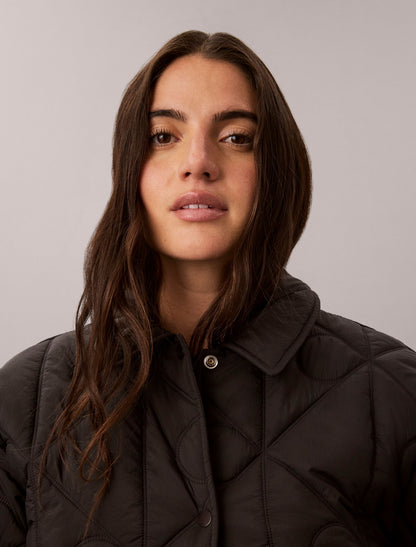 Calvin Klein Emblem Logo Nylon Quilted Liner Jacket
