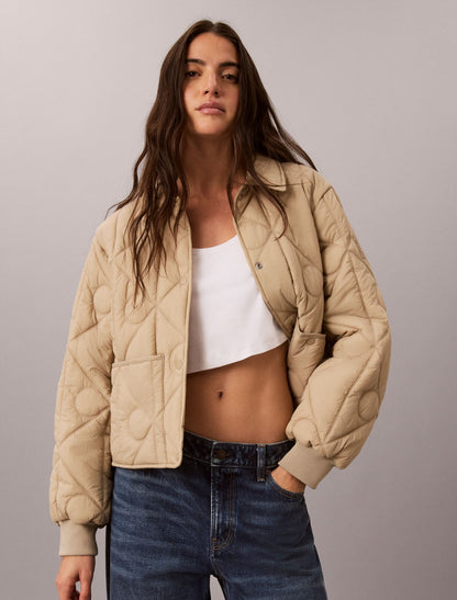 Calvin Klein Emblem Logo Nylon Quilted Liner Jacket