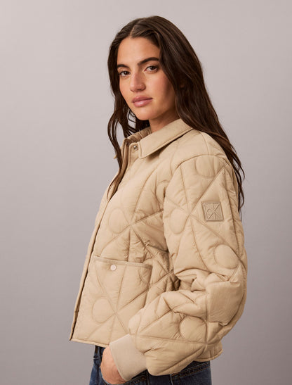 Calvin Klein Emblem Logo Nylon Quilted Liner Jacket