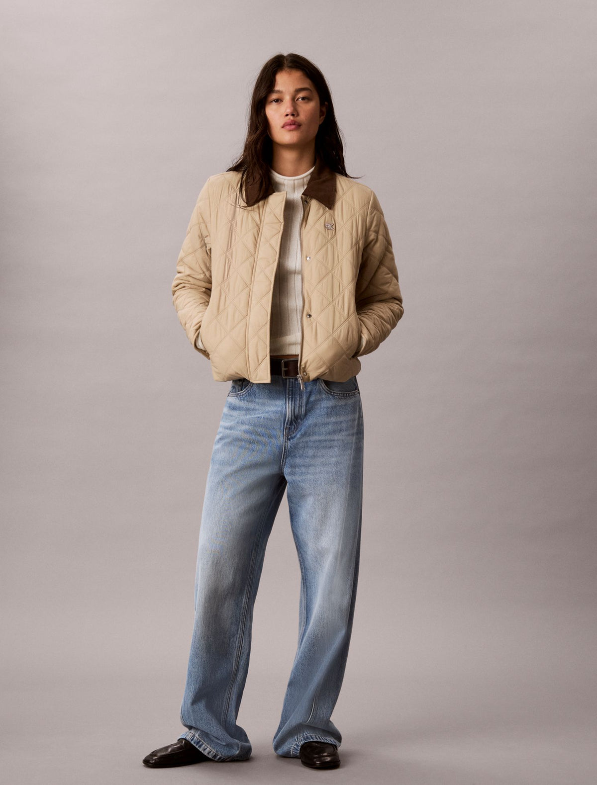 Calvin Klein Mixed Media Liner Jacket