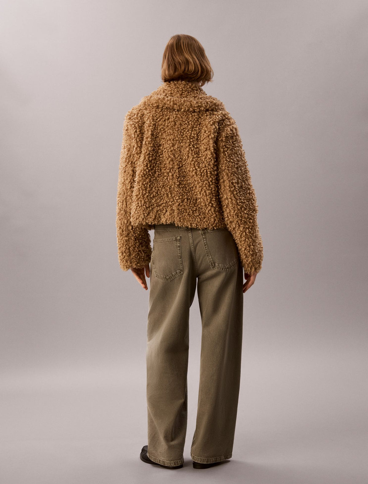 Calvin Klein Faux Teddy Collar Jacket