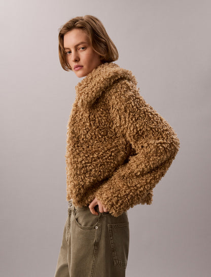 Calvin Klein Faux Teddy Collar Jacket