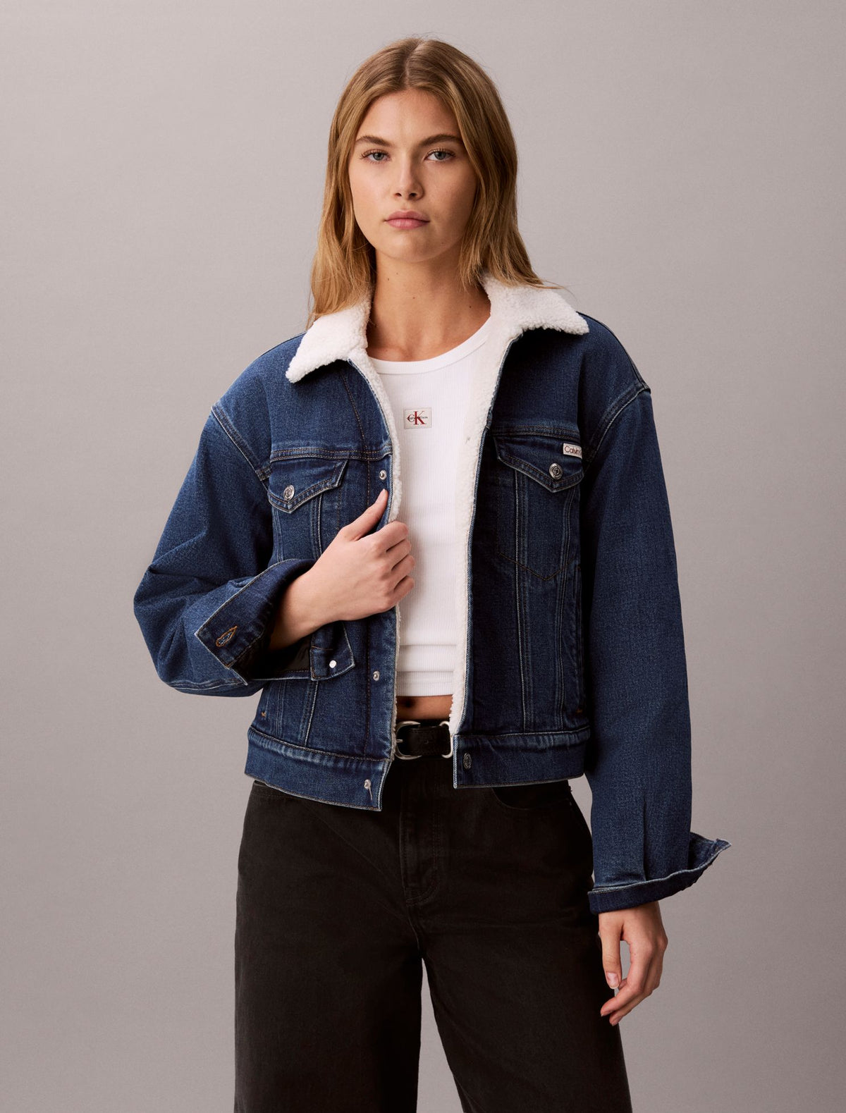 Calvin Klein Denim Sherpa Jacket