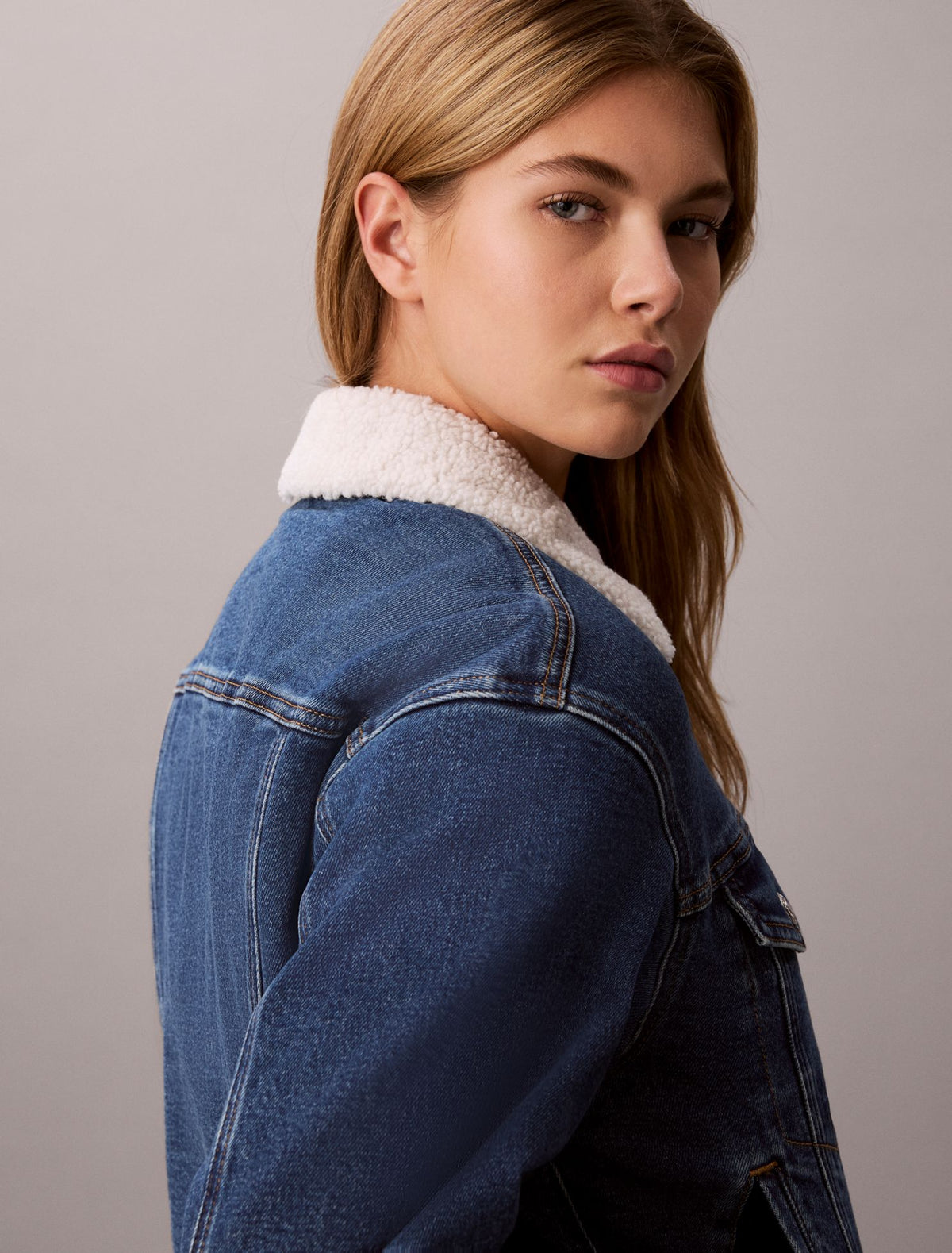 Calvin Klein Denim Sherpa Jacket