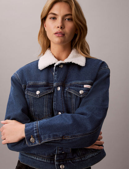 Calvin Klein Denim Sherpa Jacket