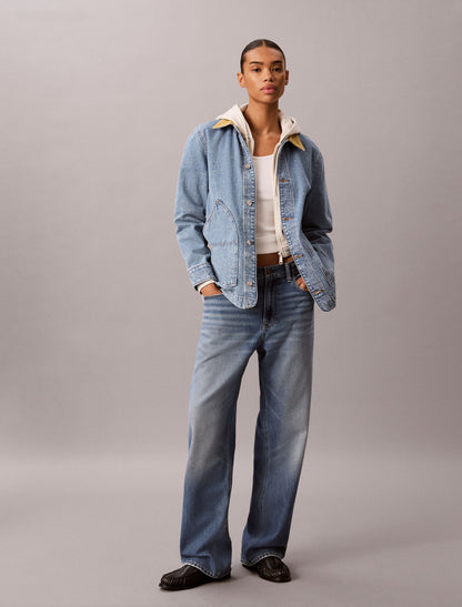 Calvin Klein Contrast Collar Chore Coat