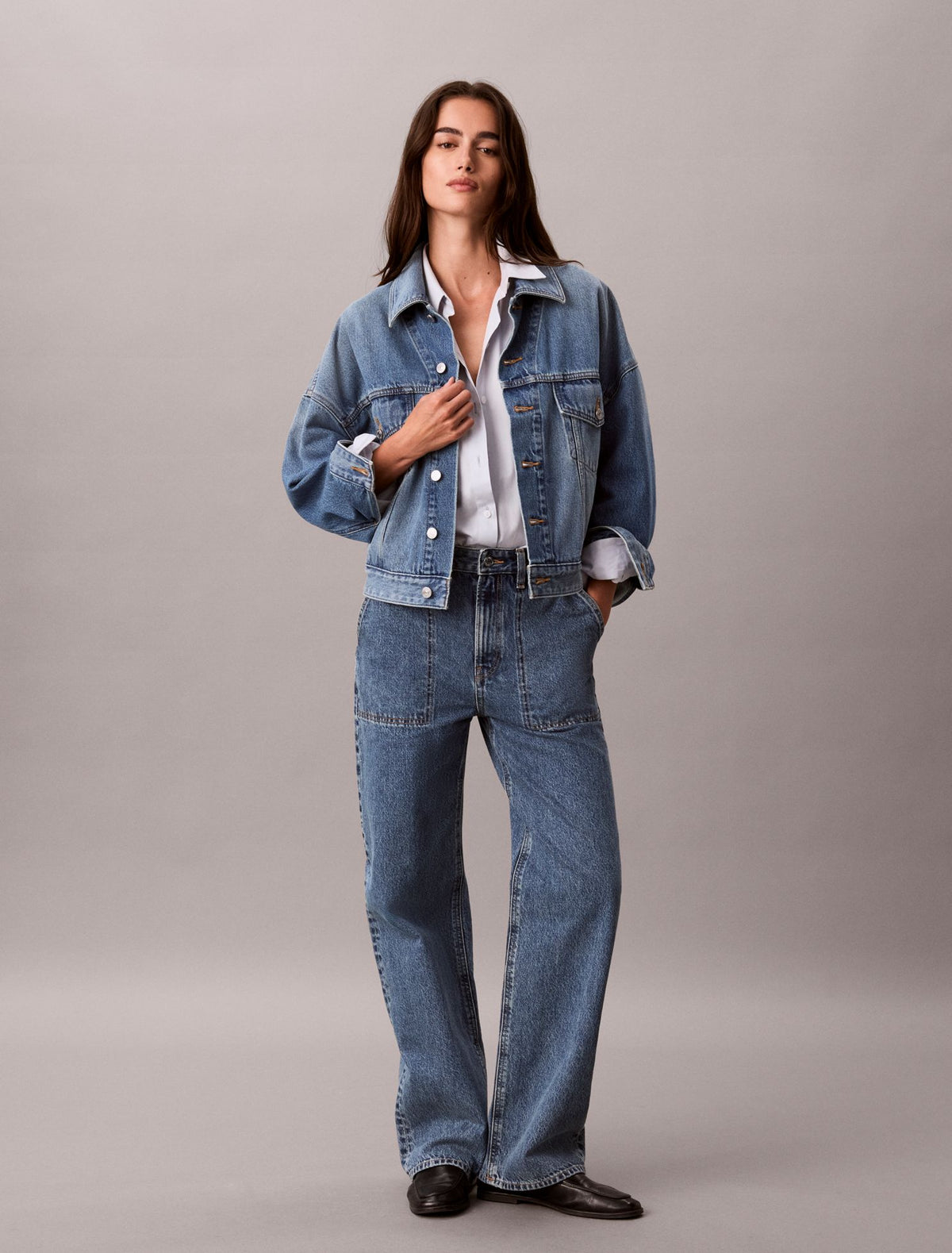 Calvin Klein Relaxed Trucker Denim Jacket
