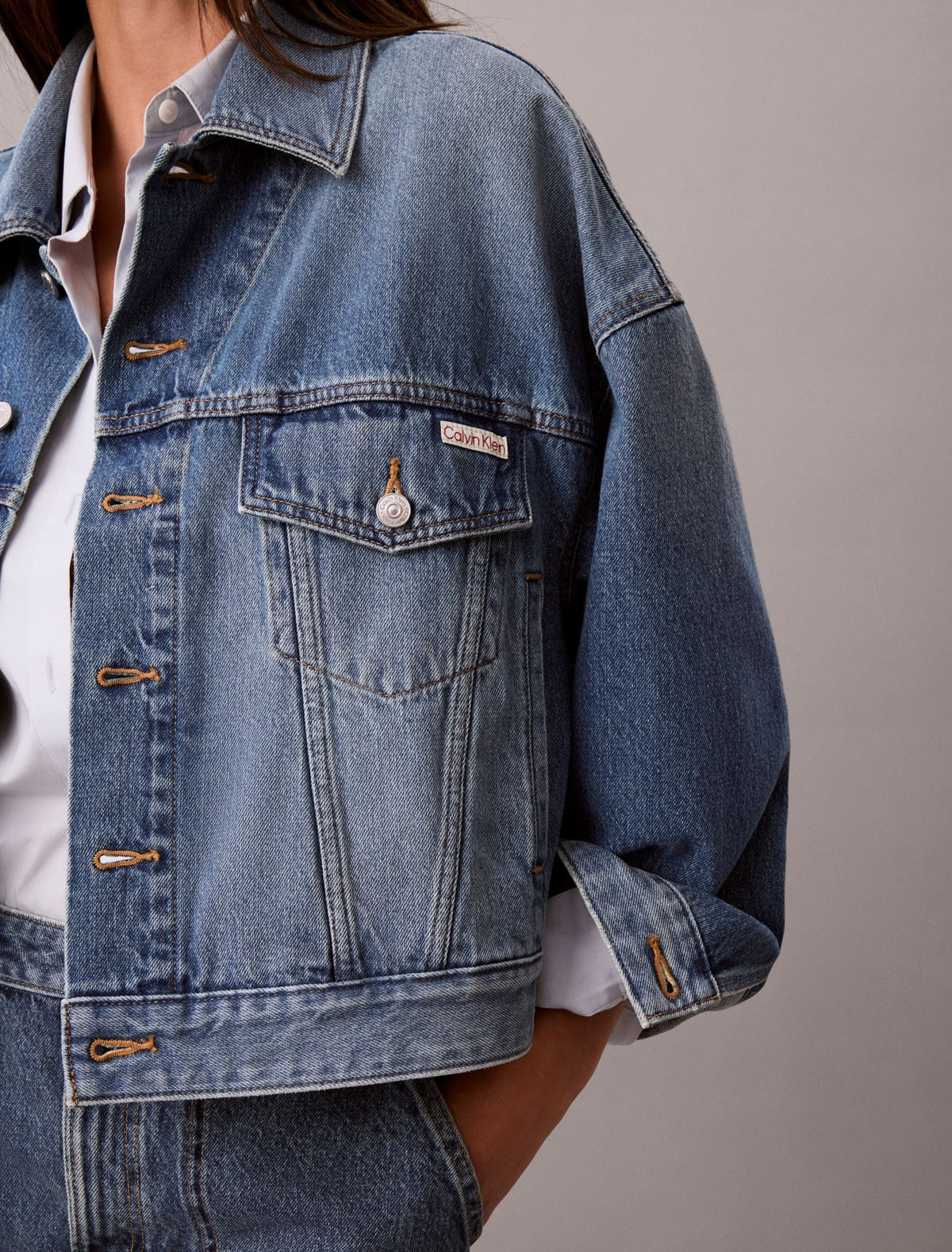 Calvin Klein Relaxed Trucker Denim Jacket