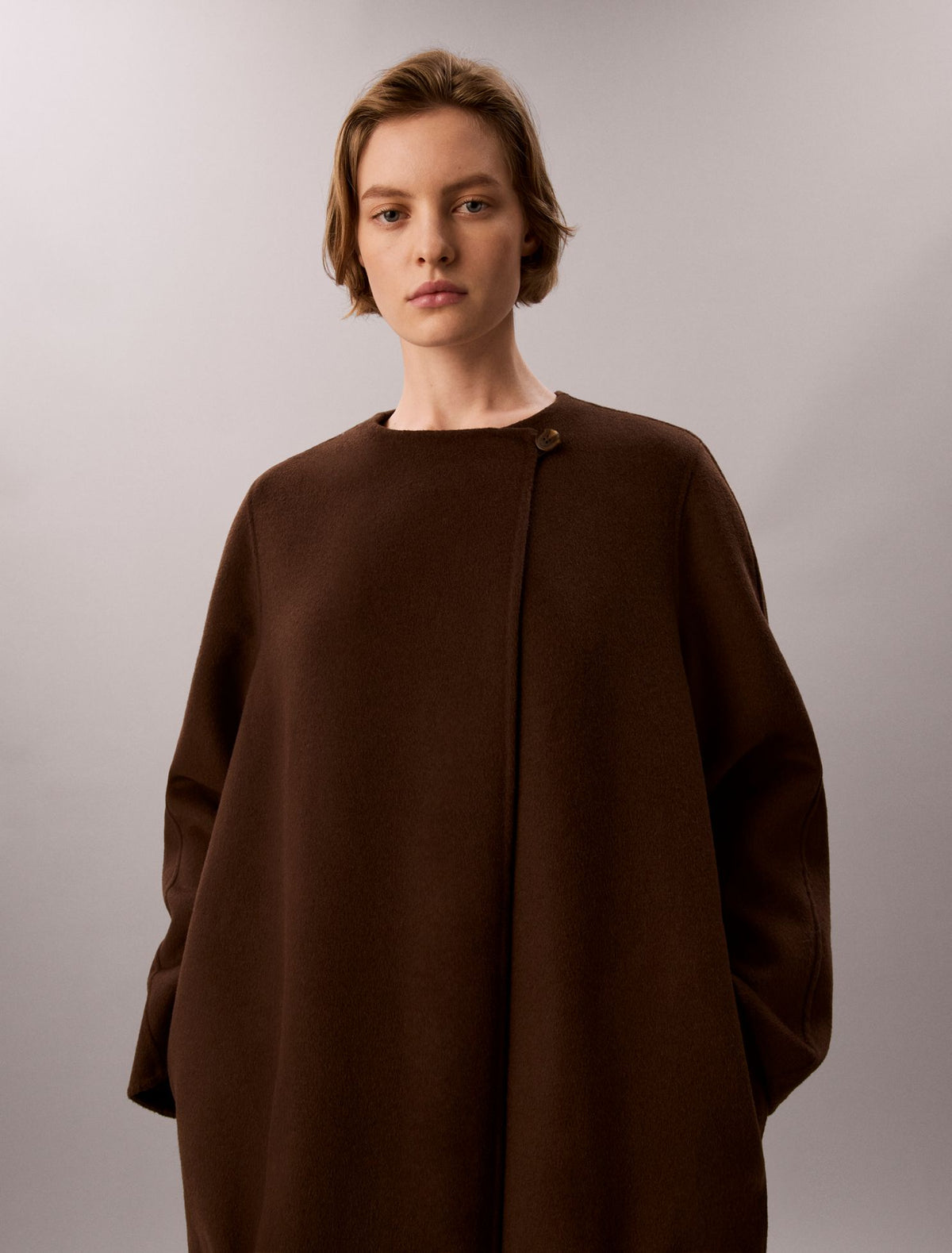 Calvin Klein Wool Blend Scarf Coat