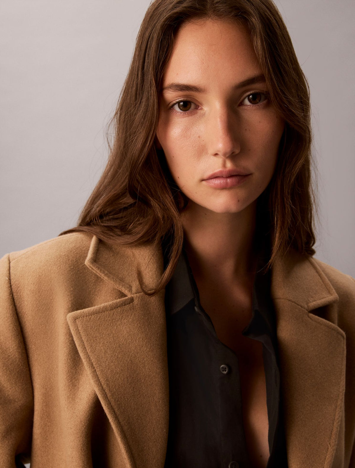 Calvin Klein Wool Blend Tailored Coat