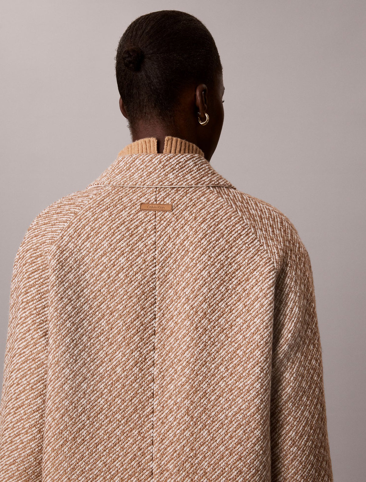 Calvin Klein Relaxed Wool Blend Peacoat