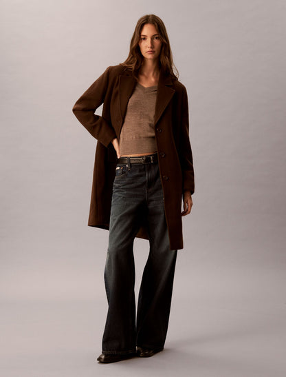 Calvin Klein Wool Blend Tailored Coat