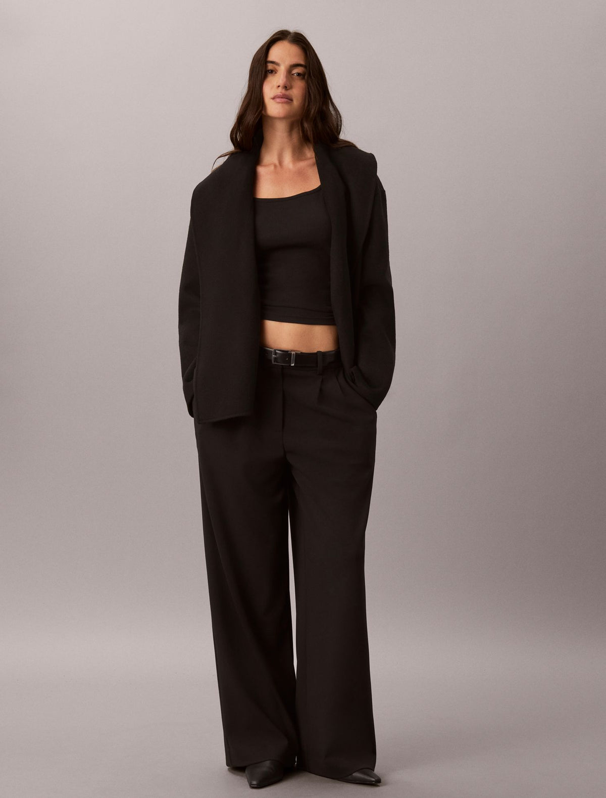 Calvin Klein Shawl Hip Coat