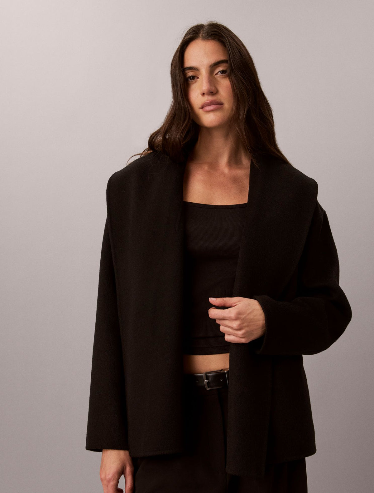 Calvin Klein Shawl Hip Coat