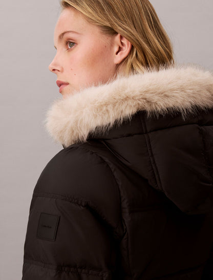 Calvin Klein Matte Belted Short Puffer Jacket