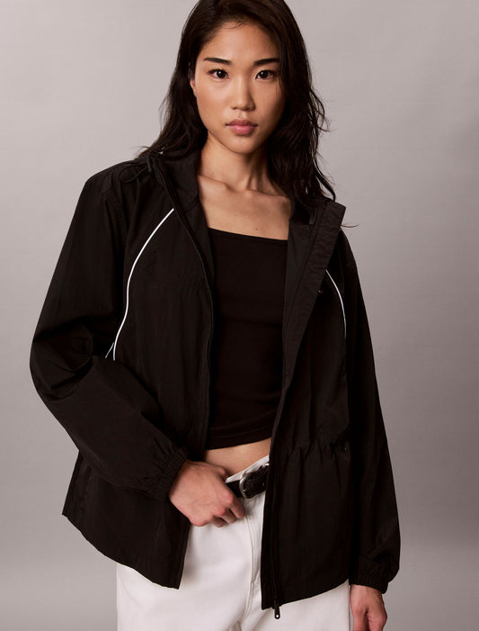 Calvin Klein Lightweight Cinch Waist Windbreaker Jacket