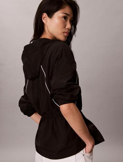 Calvin Klein Lightweight Cinch Waist Windbreaker Jacket